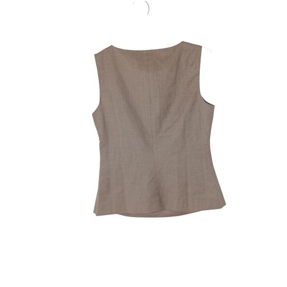 New Talbots Sleeveless Top Brown Lined Blouse Wool Blend Career Classic 4P - Picture 5 of 10